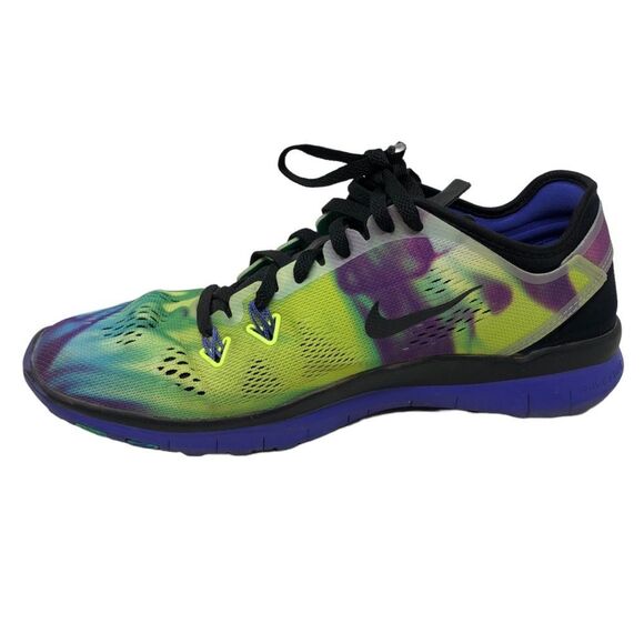 Nike Free 5.0  Black and Purple Green Athletic Shoes Women’s Size 6 US - Picture 3 of 11
